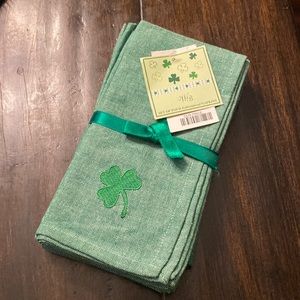 Embroidered Shamrock Napkins